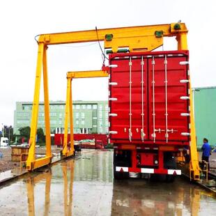 5吨轨道式集装箱龙门吊带伸缩吊具设计制造安装价格咨询