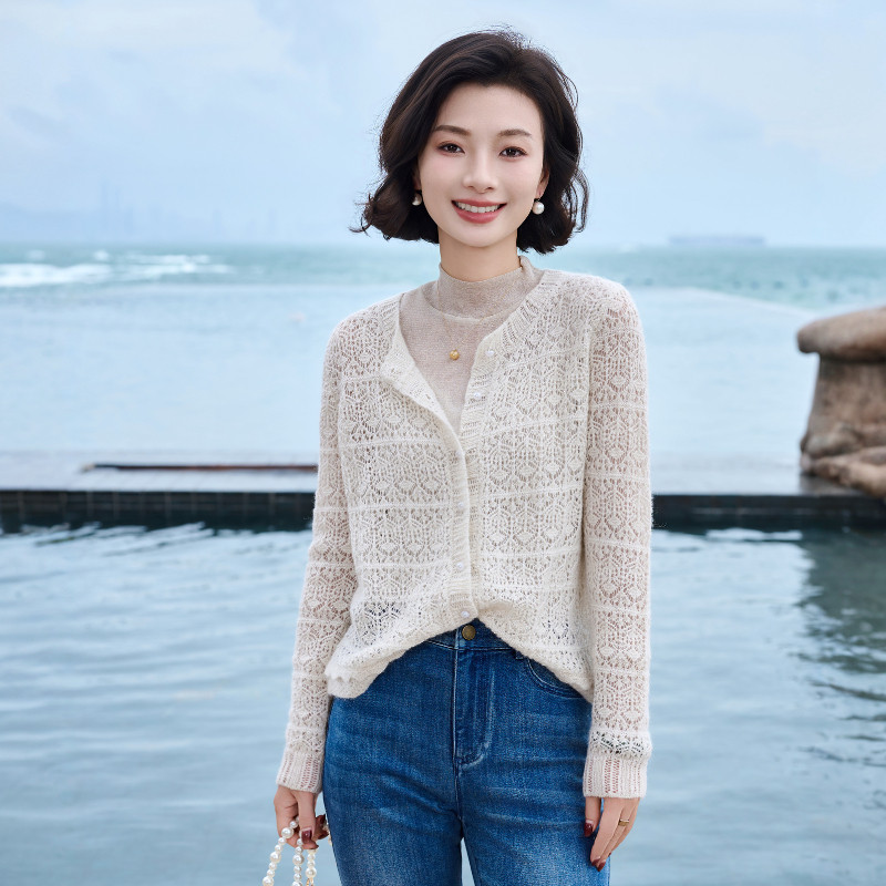 玉西子/【流萤】绵羊毛马海毛混纺珠片/HY0576