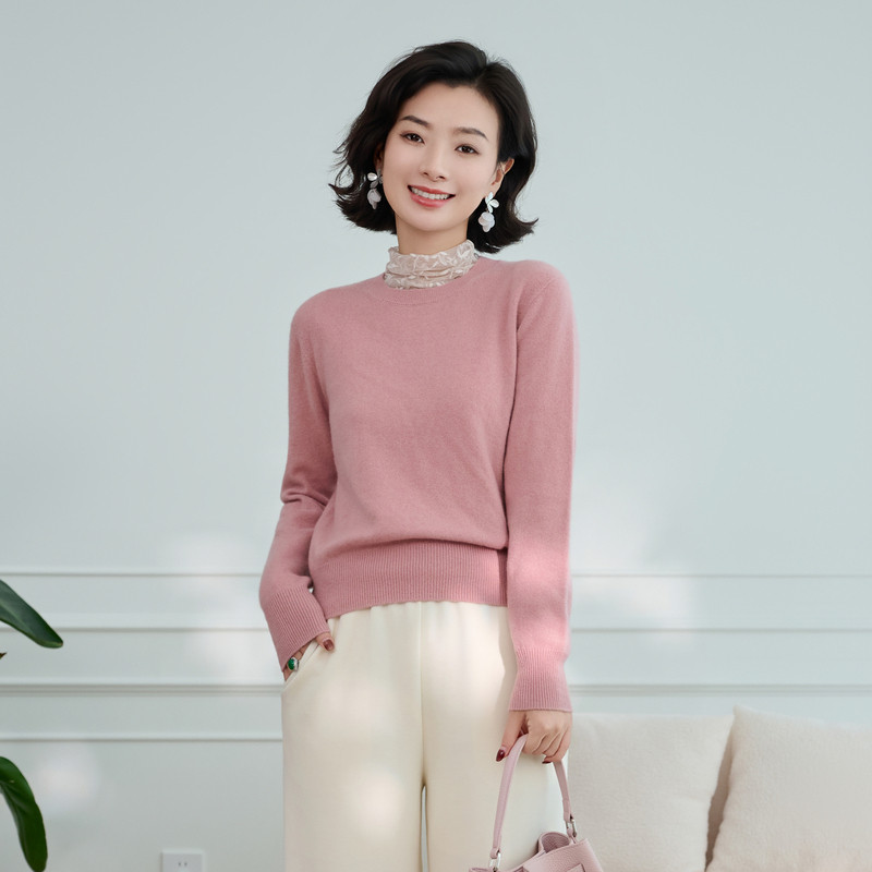 玉西子/【拥抱暖冬】康赛妮系列皇家山羊绒针织打底衫毛衣/TJ1507