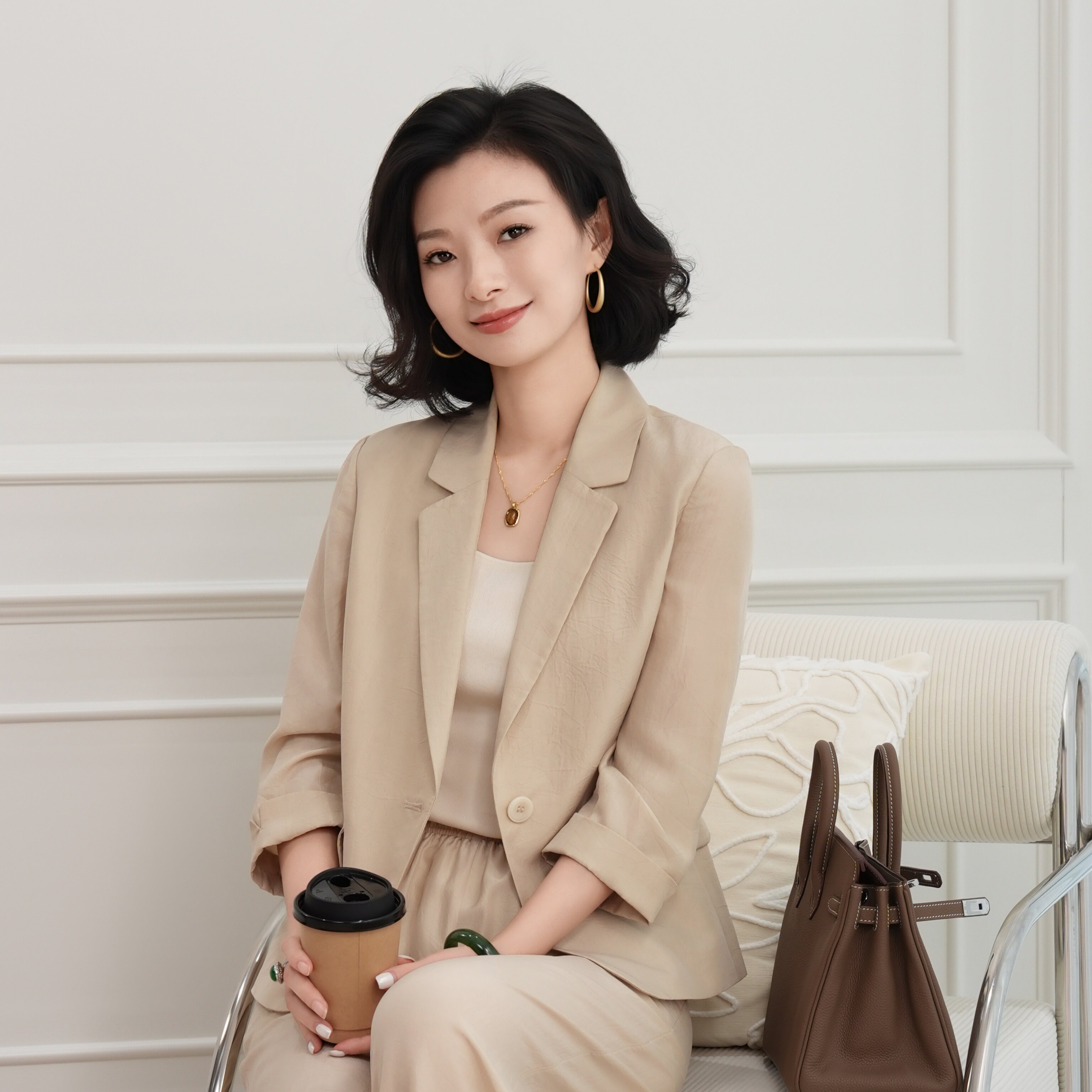 西子/【生宣西装】16姆米桑蚕丝盐缩肌理皱免打理西装女/XZTJ1271