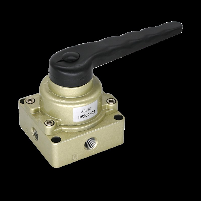三位四通手动换向气阀开关阀HV-02-03-04手转阀气缸开关控制阀器