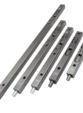 加长暗装插销304不锈钢枪灰色天地插销子母门双开门木门大门插销