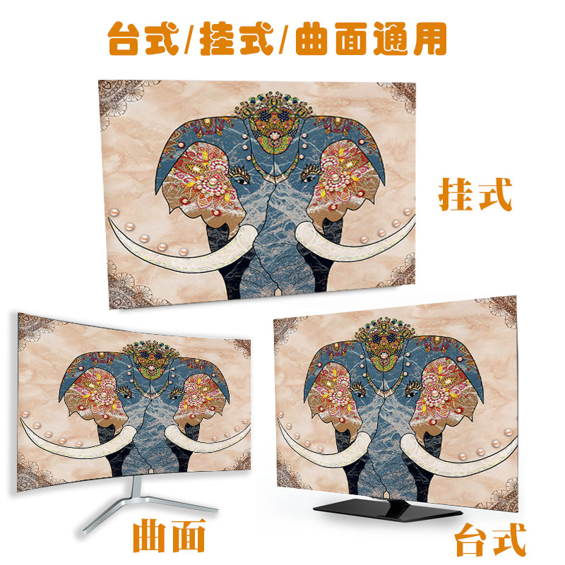 欧式电视机防尘罩套家用挂式55英寸43寸液晶电视盖布65寸防尘布