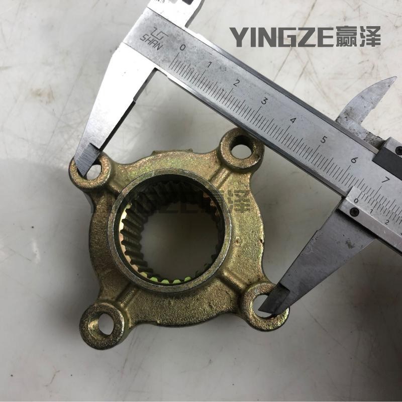 四轮越野摩托车沙滩车后桥齿轮座后轴牙盘座碟刹座链轮座23/28齿