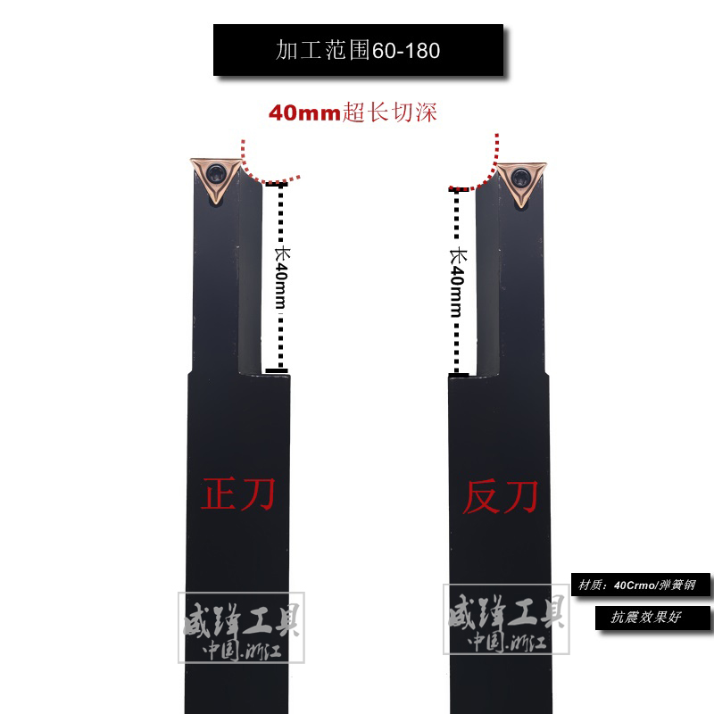 端面槽刀杆/端面切槽刀杆加长圆弧切深槽刀2020 2525配TCMT11刀片