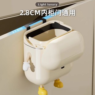 免弯腰高颜值带盖卫生间厕所厨余专用收纳桶 厨房垃圾桶家用壁挂式