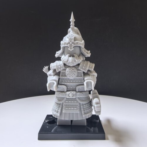 忽必烈 |3D光固化树脂打印的第三方小人仔穿戴白模磁吸配件