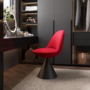 轻奢高级感化妆椅家用卧室旋转凳子简约美甲凳女生靠背化妆台椅子