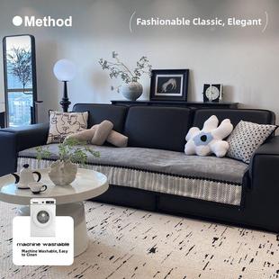 雪尼尔沙发坐垫一件为所有季节2025新的直排真皮沙发坐垫防滑沙发