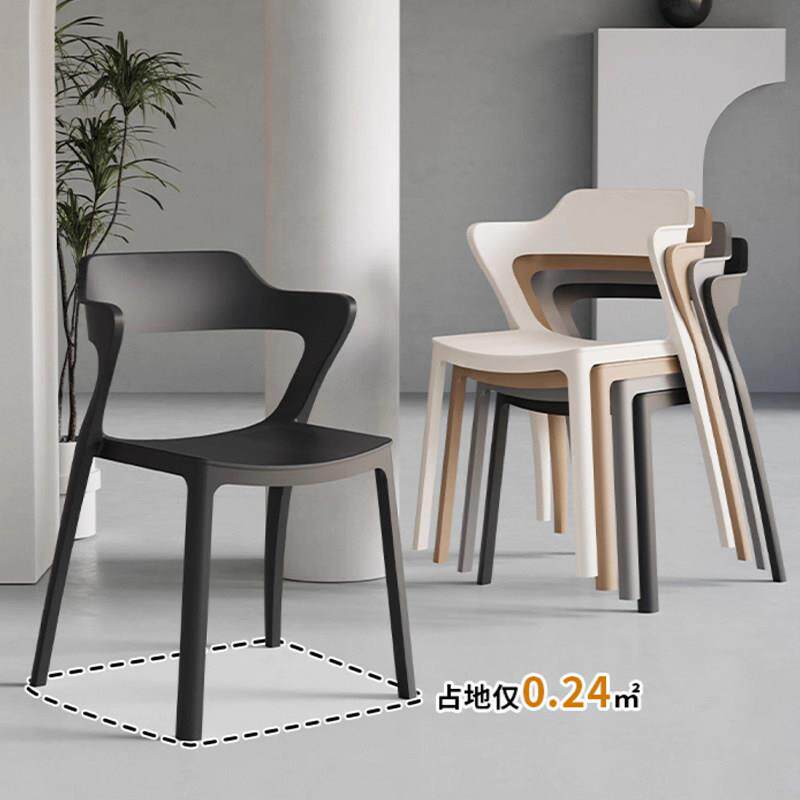塑料椅子加厚家用小户型客厅北欧靠背凳子户外可叠放商用餐桌餐椅