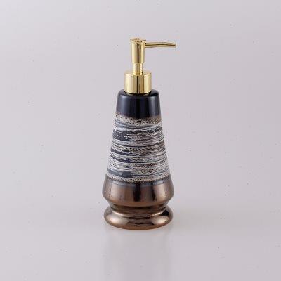 索尔信陶瓷欧式洗手液拉丝分装瓶沐浴露洗发水简约复古替换空瓶子