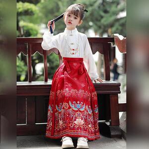 2025儿童马面裙女童中国风古装明制改良唐装汉服女新款秋季整套装