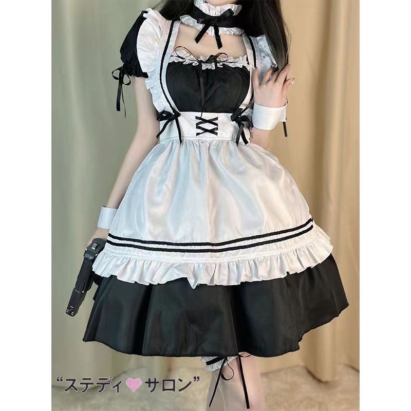 女仆装cos可爱学生女装大佬连衣裙萝莉塔套装二次元服装大码日常