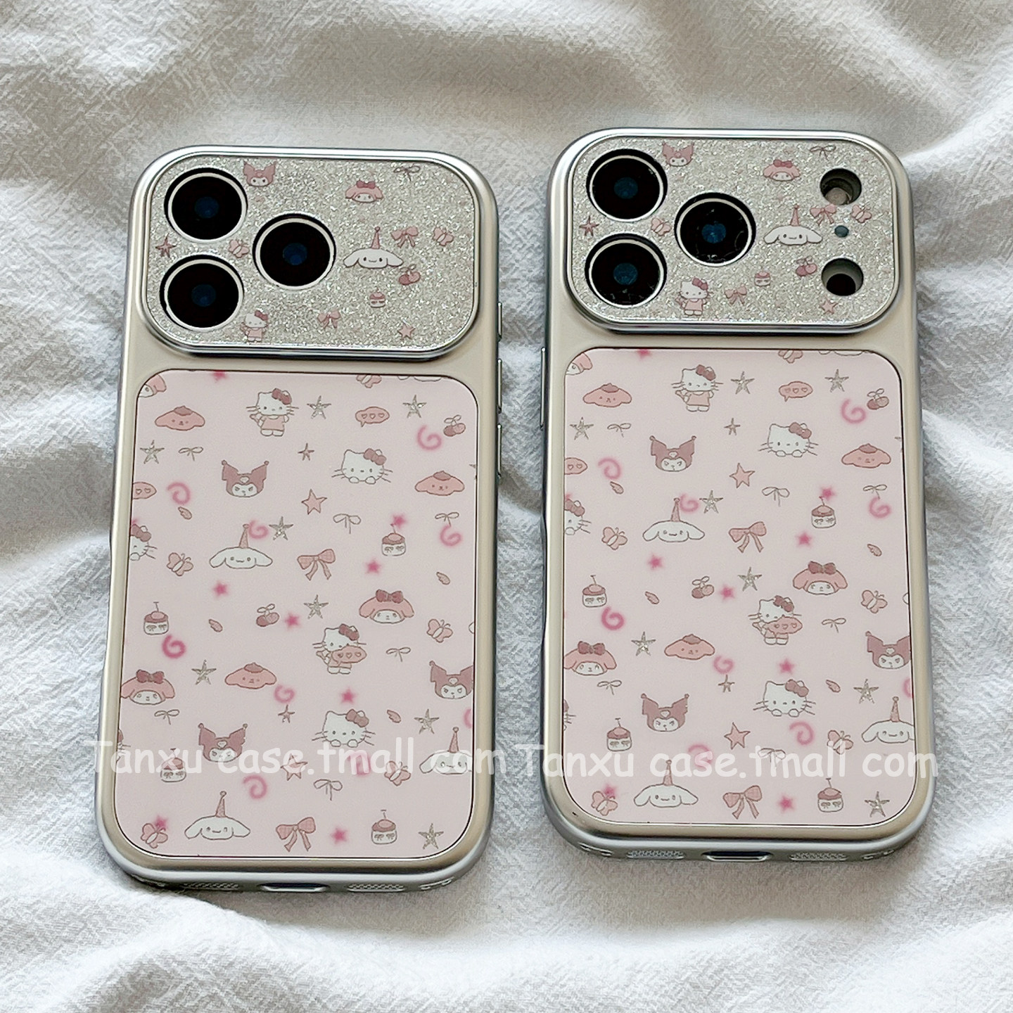 可爱卡通粉色蝴蝶结三丽鸥适用苹果17promax手机壳iPhone16pro新款15少女心14pro防摔16小众14电镀17Pro全包