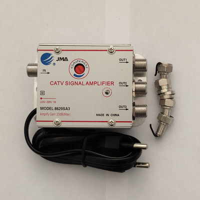 一分二家用有线电视放大器模拟数字信号增强分配器一进四出扩大器