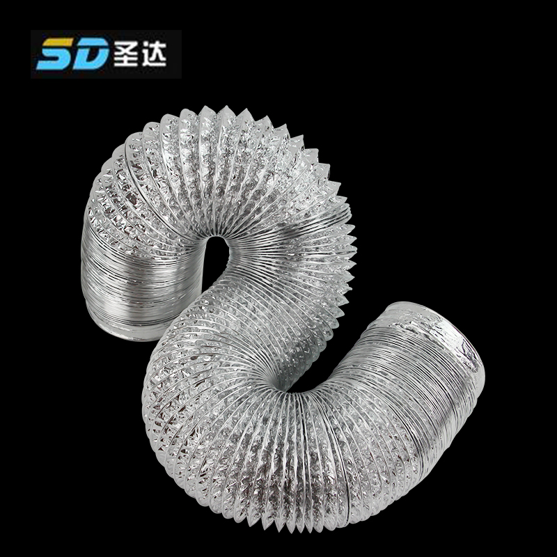 排风双层加厚铝箔风管120mm4米长通风排气管管道伸缩软管换气扇