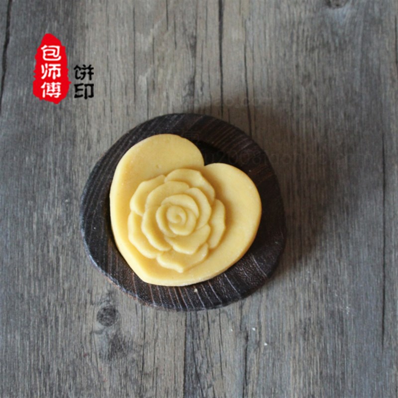 包邮绿豆糕清明果蒸糕月饼馒头模具磨具木质面食花样心形玫瑰家用