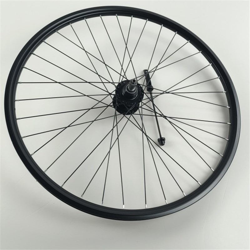 轮组26寸山地轮组大盘散珠铁花鼓旋式319铝合金双层车圈45#钢条