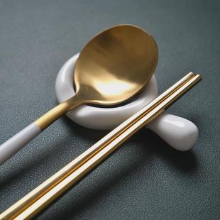 筷架筷托筷枕筷子托筷子架托筷子拖垫勺子托筷置陶瓷家用筷搁 日式