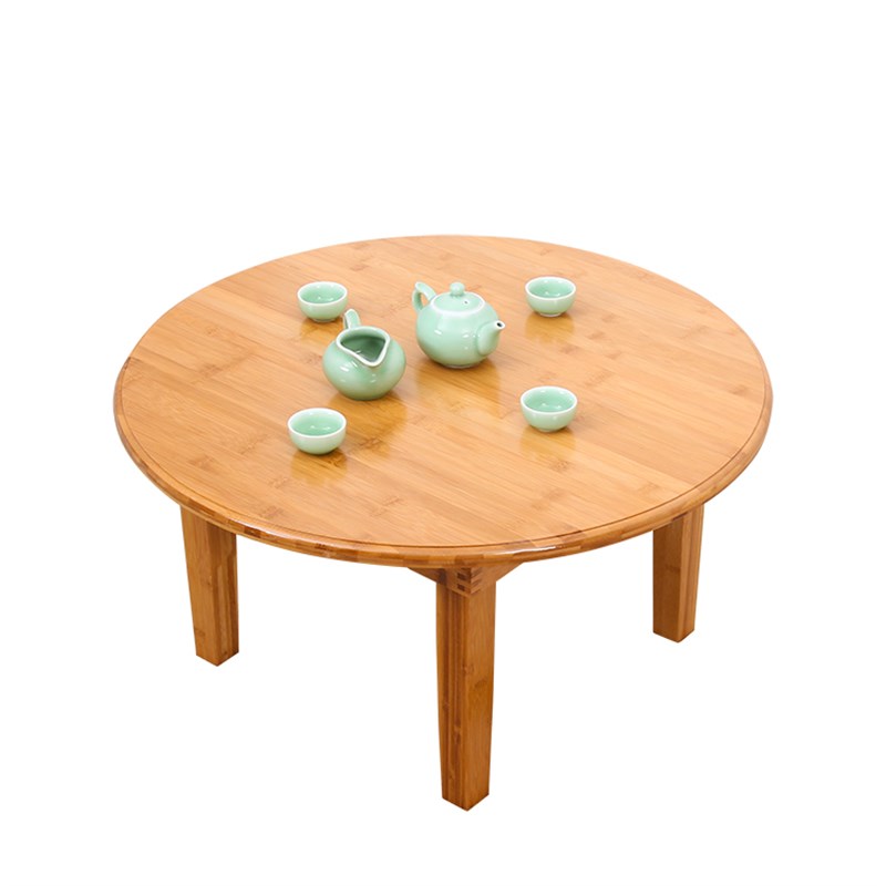 楠竹折叠桌圆桌农村榻榻米炕几餐桌地桌小桌子吃饭桌餐桌矮桌茶几