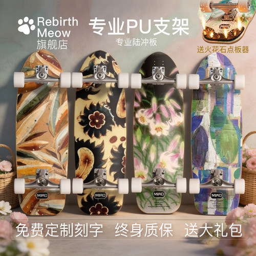Meow专业陆冲板pu桥支架初学滑板
