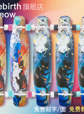 Rebirth meow长板专业板dc男女专业滑板代步dancing舞板刷街平花