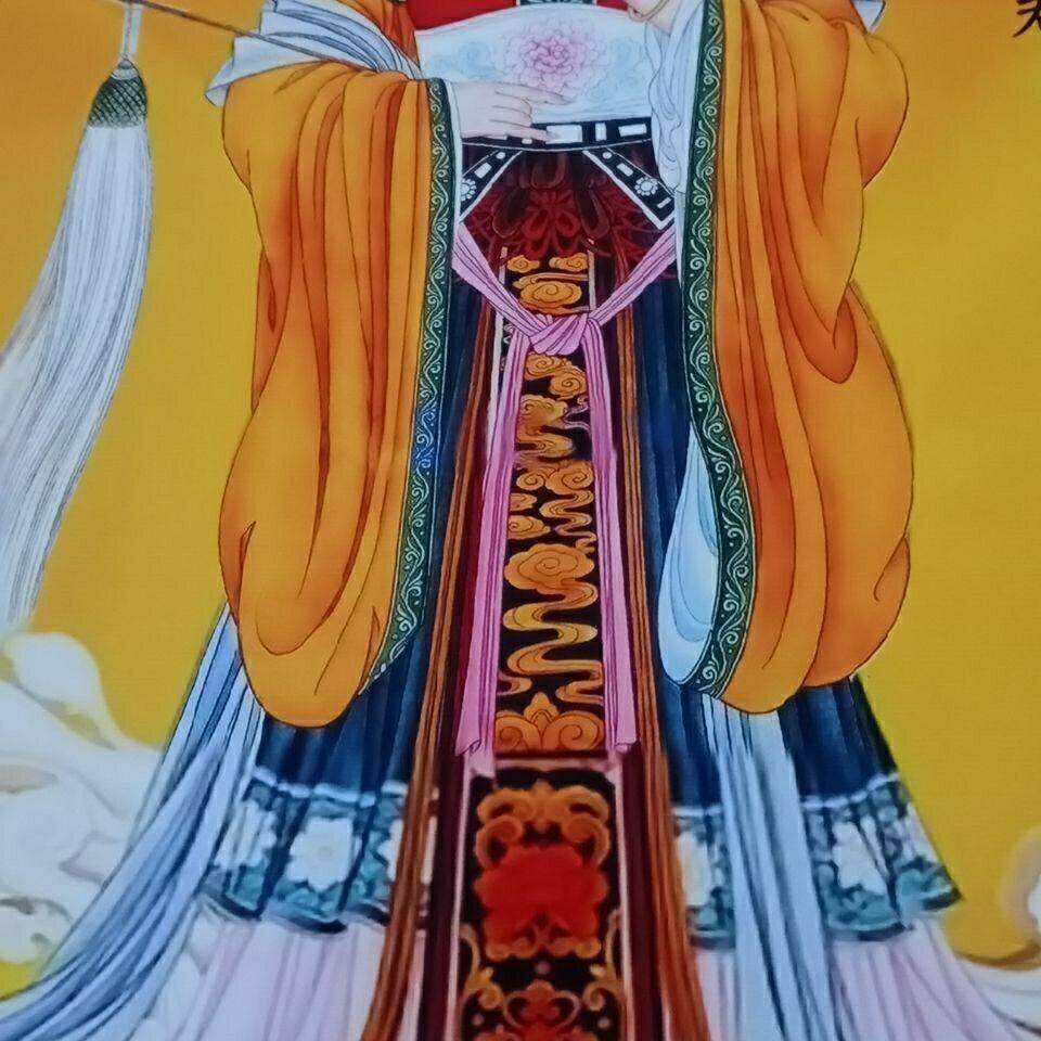 泰山奶奶老母中堂碧霞元君玉女画像娘娘装饰画神像卷轴供奉挂画