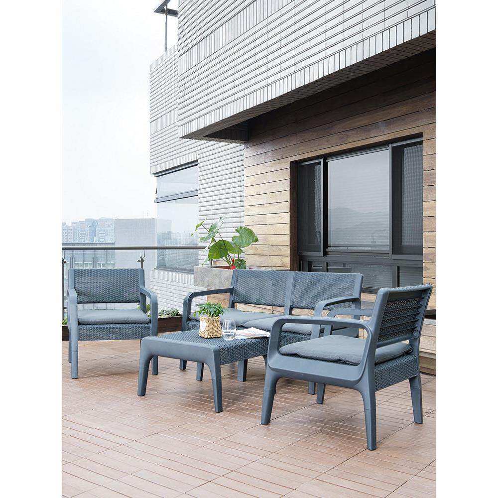 休闲家具户外沙发别墅露台休闲阳台庭院现代懒人彷藤桌椅套装组合