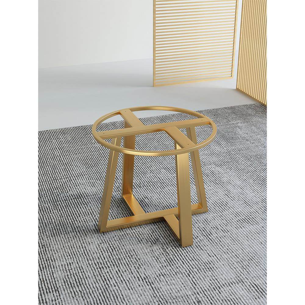 圆形桌腿桌脚支架不锈钢桌子腿岩板大理石圆茶几底座餐桌桌架现货