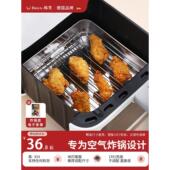 食品级304不锈钢空气炸锅烤盘烤架烤箱家用烤肉专用器皿方形圆形