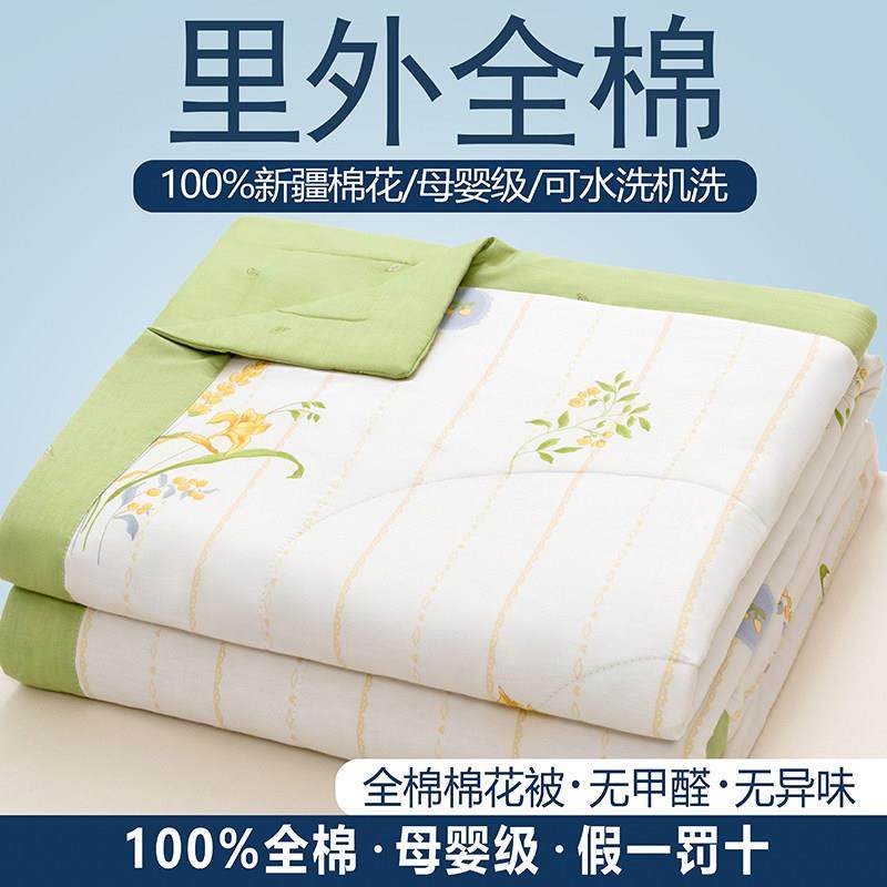 2025全棉夏被新疆棉花空调被被子被芯学生单人宿舍夏季春秋棉夏凉,床上用品,棉花被,淘宝优惠券,粉丝福利购,淘宝优惠卷