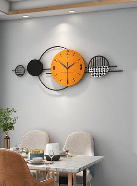 北欧轻奢创意挂钟客厅简约现代装饰时尚挂墙家用饭厅壁画 画高档