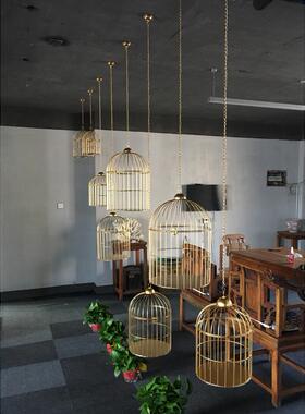 铁艺鸟笼橱窗饰品摆件装饰品展示架软装样板房摆件装饰花摄影道具