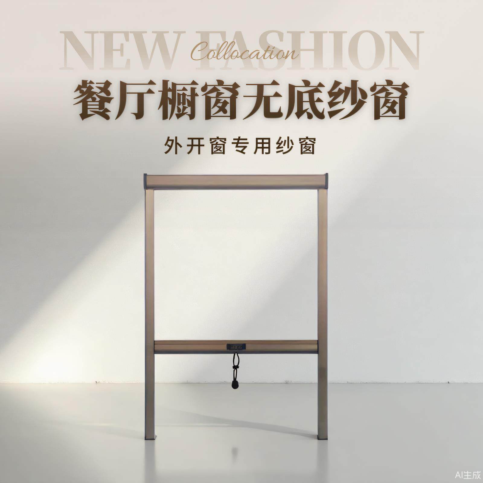 定做卷筒式卷轴隐形纱窗 厨房餐厅出口无底款 上下拉定制纱窗