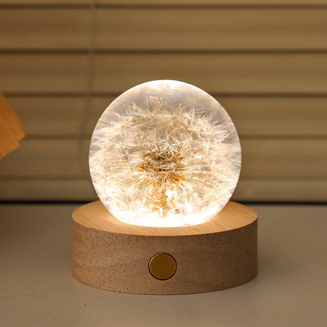 树脂水晶球摆件永生花礼物装饰品