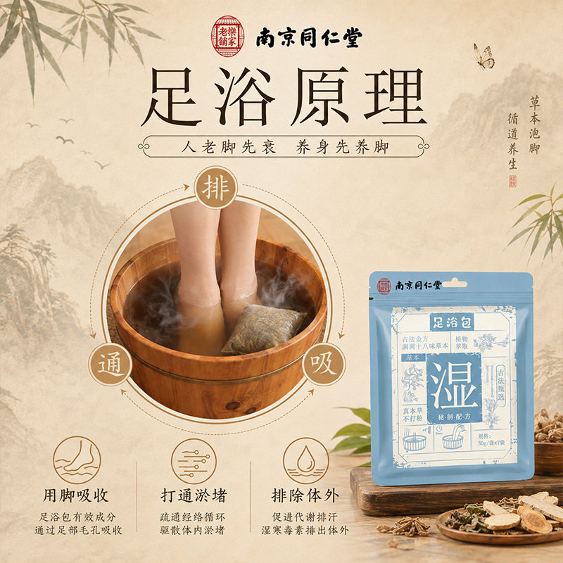 南京同仁堂冠辉元气足汤足浴液｜