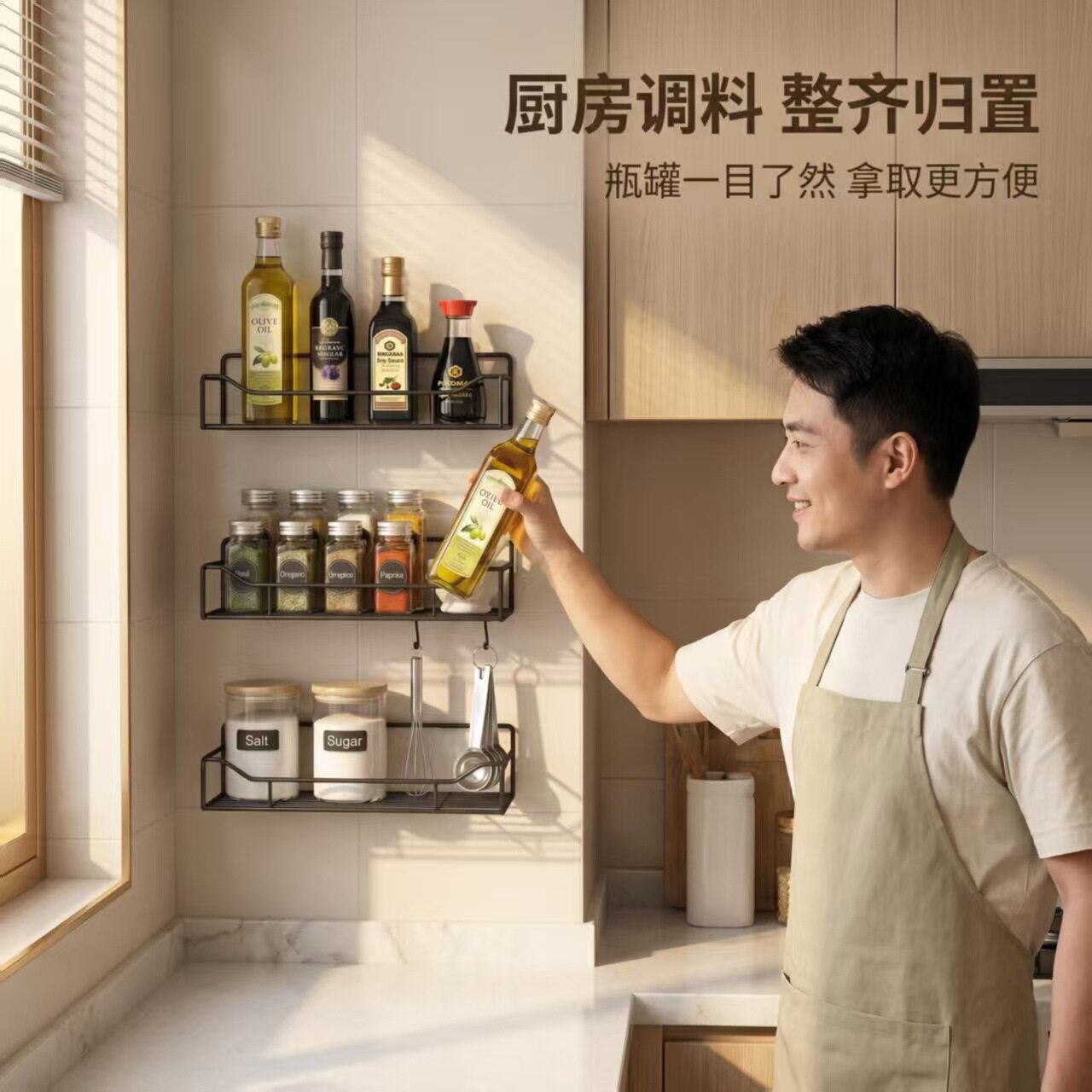 浴室厨房三件套置物架收纳篮子