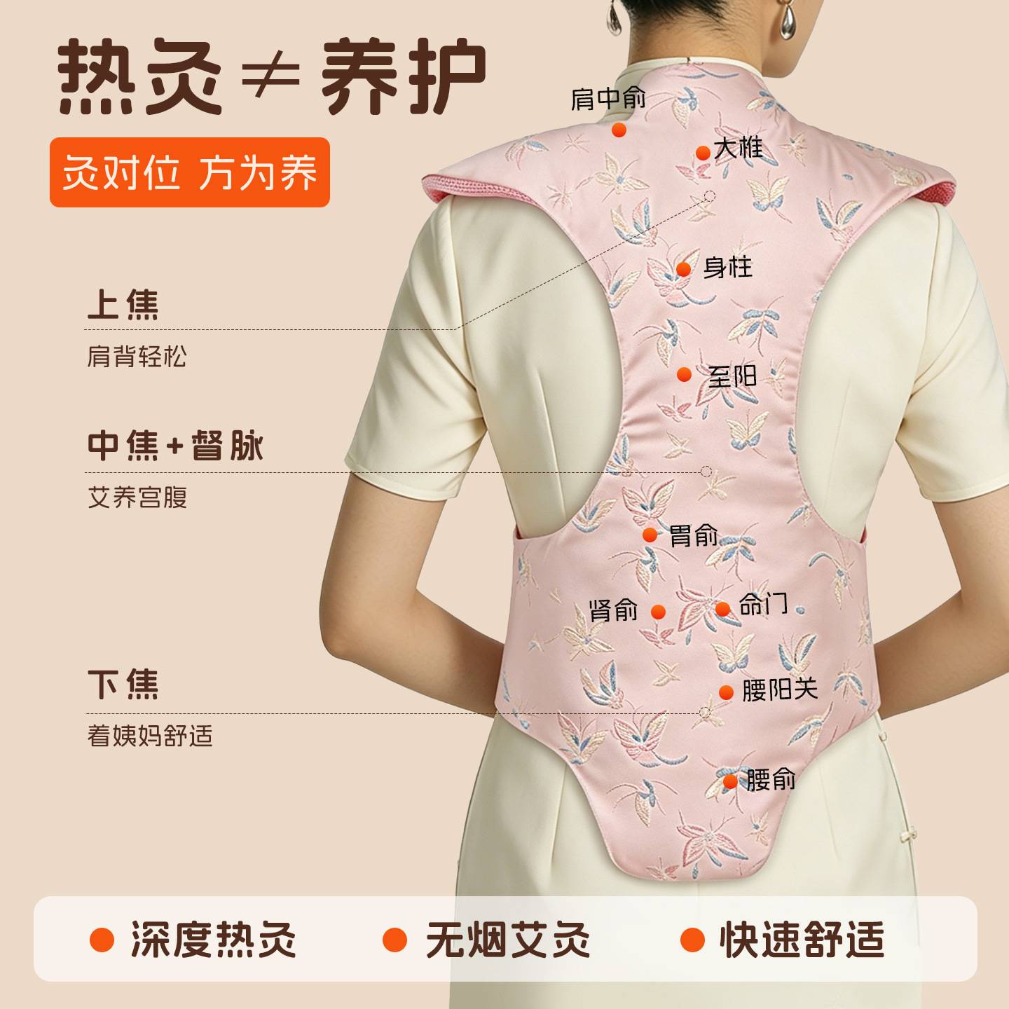 龙骨灸艾草热敷包电加热肩颈督脉