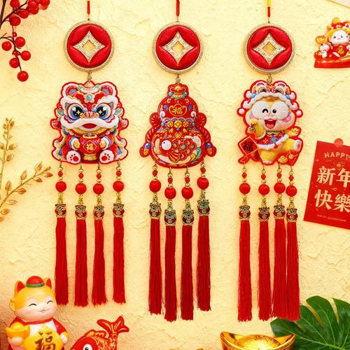 2026马年创意雪弗板挂件万字结门挂乔迁布置新年氛围福字挂饰