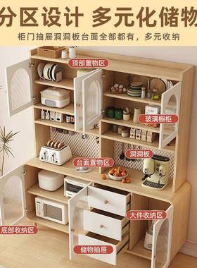 奶油高体餐边储柜靠墙风一家用厨房客厅酒柜现VCX代简约轻奢物置