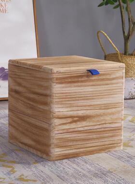 UG73方收纳凳子储物凳可坐人用实木收形凳无品牌/子榫卯结构纳箱