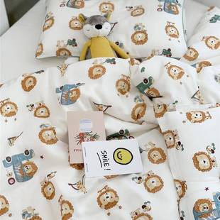 呼吸的竹纤维棉被套柔软身AM宝春秋被单件贴卡会通印花被宝套