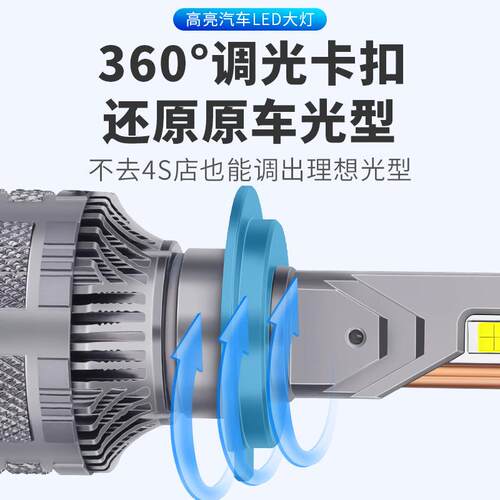 汽车QJFle大灯30高功率外驱汽车前灯H7dH4远近光一体1led汽车大大