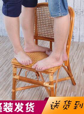 6R小藤椅子靠背椅然藤编织家用F76MT76S椅儿童椅单休闲人阳台天餐