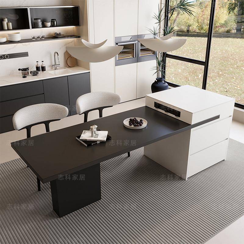 &型岛台MF5M69374餐桌一体现代约岩板简轻奢导台小户厨房家用悬浮