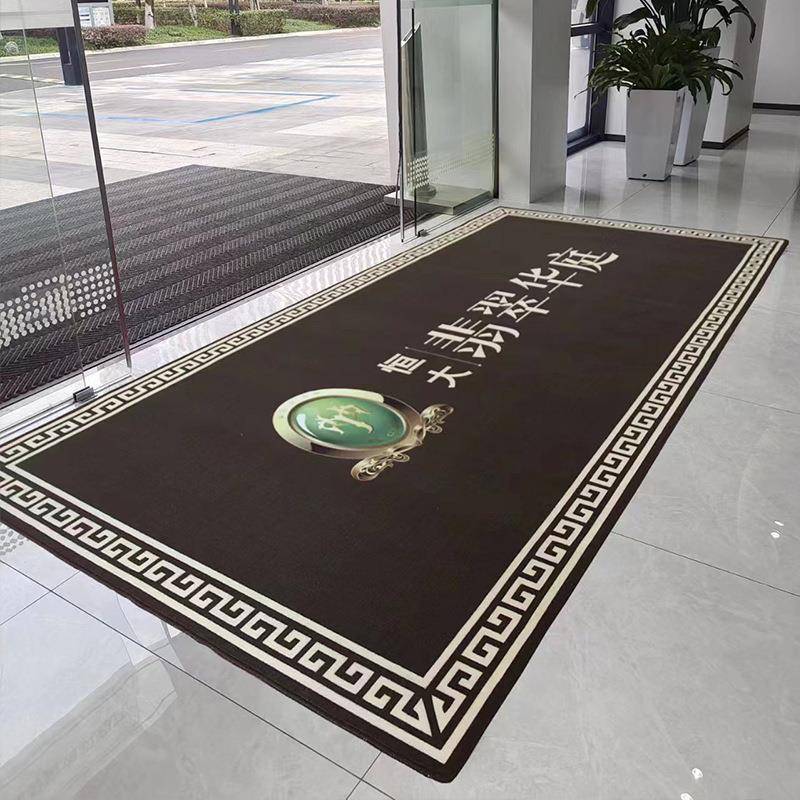商场门门口地毯公司进欢迎光脚垫RLW临酒店商用地垫门垫o印字lgo