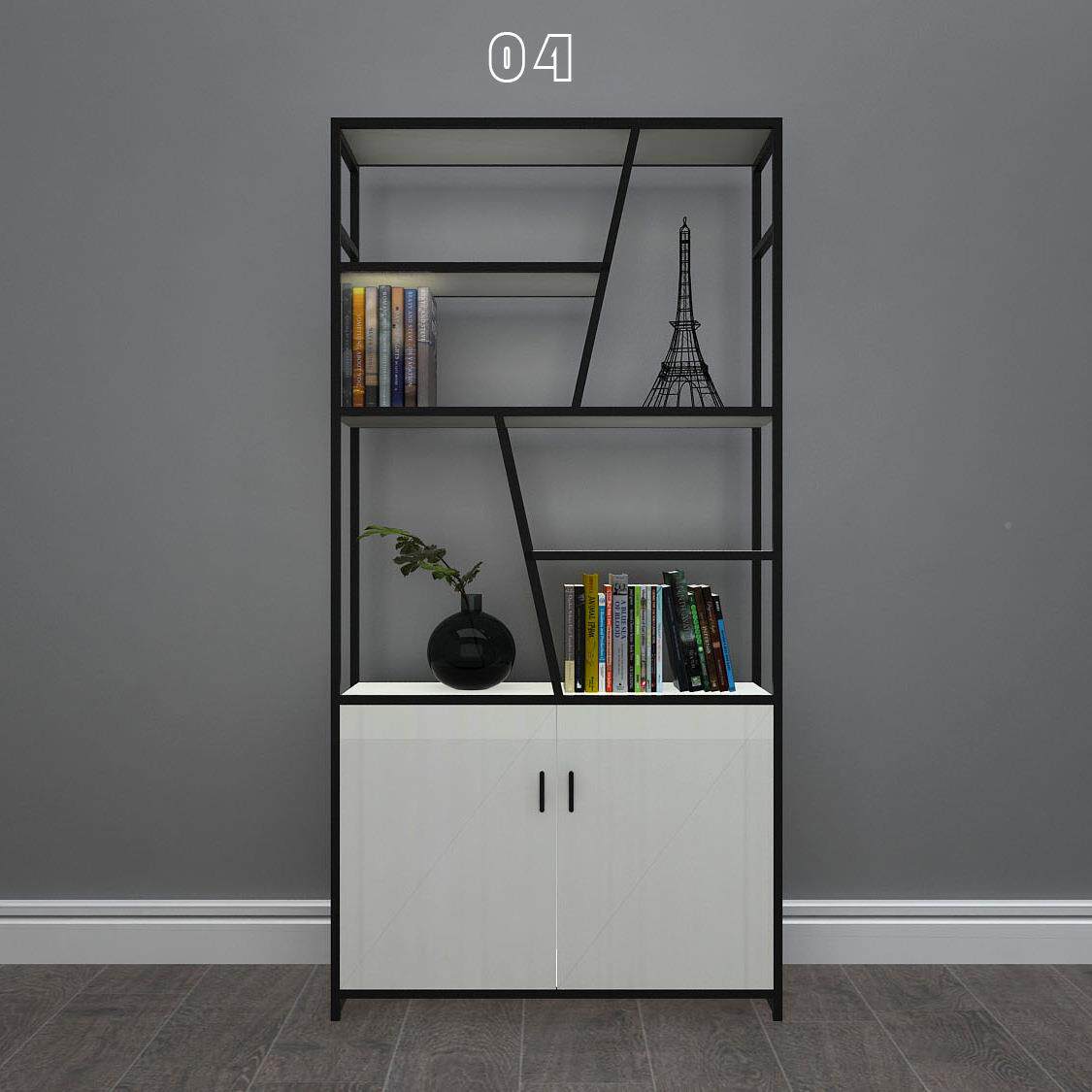 现工货美式书柜LFOT架业AFS风办公室书置物架铁艺落地展示收纳柜