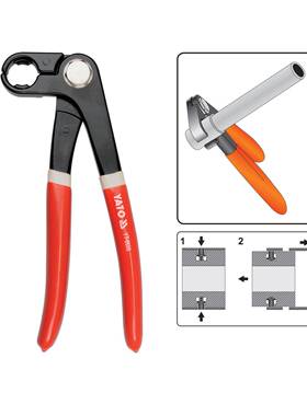 易尔拓保汽修工具2OYV10mm油管卡扣钳手专用汽钳卡箍钳工YT-060子