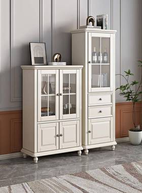 fc美式奶油风F77HS6MJ白色实电视柜全原木简美乡村风小型2厅米客