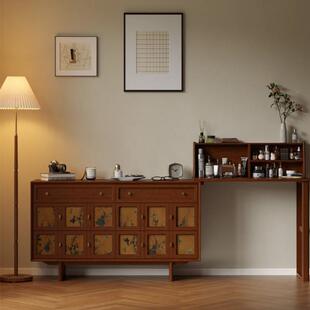 法式 设计师具中纱古风香云实木黑色储 复古六斗小WMC户家型柜新款